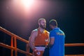 Tsotne Rogava versus Guevara Charon during Boxing match between national teamsÃÂ UKRAINE - ARMENIA